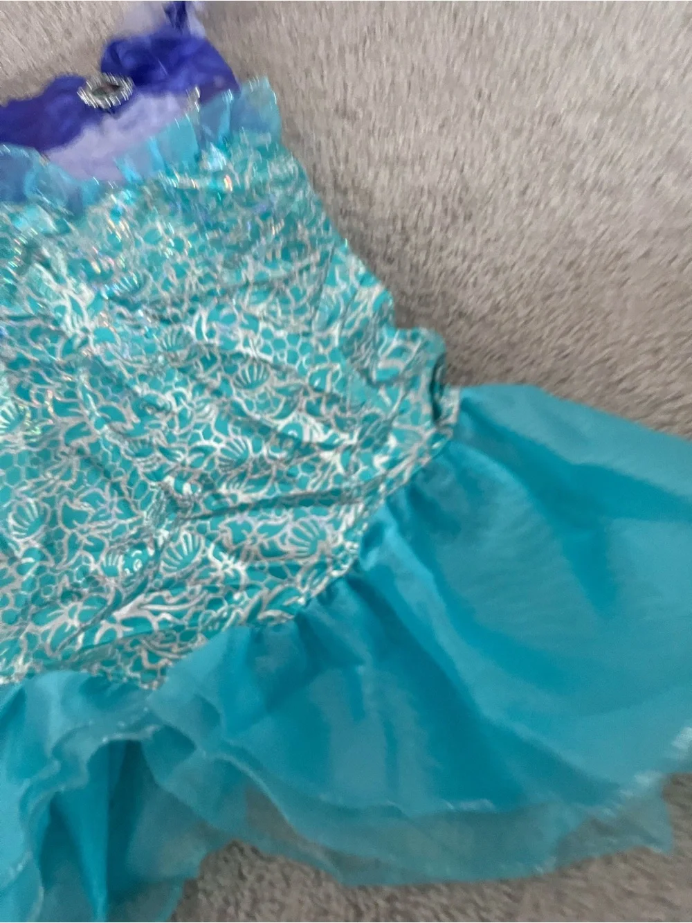 Girls Purple and Teal Mermaid Costume Dress